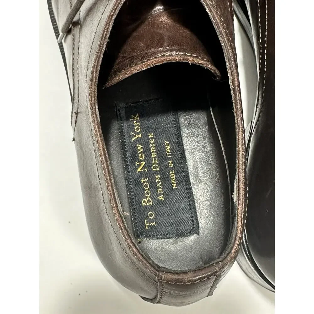 Too Boot New York Adam Derrick Brown Oxford Laces Sz 8 Dress Shoes Made in Italy